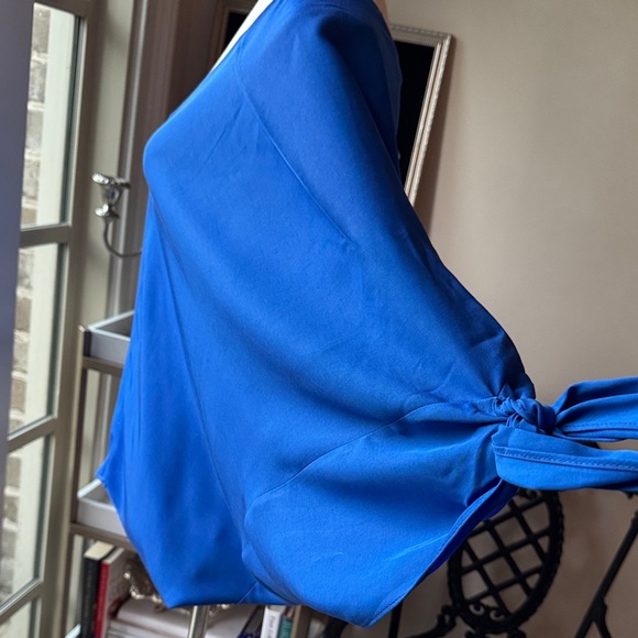 Zara Cobalt Blue V-Neck Blouse - Picture 4 of 6